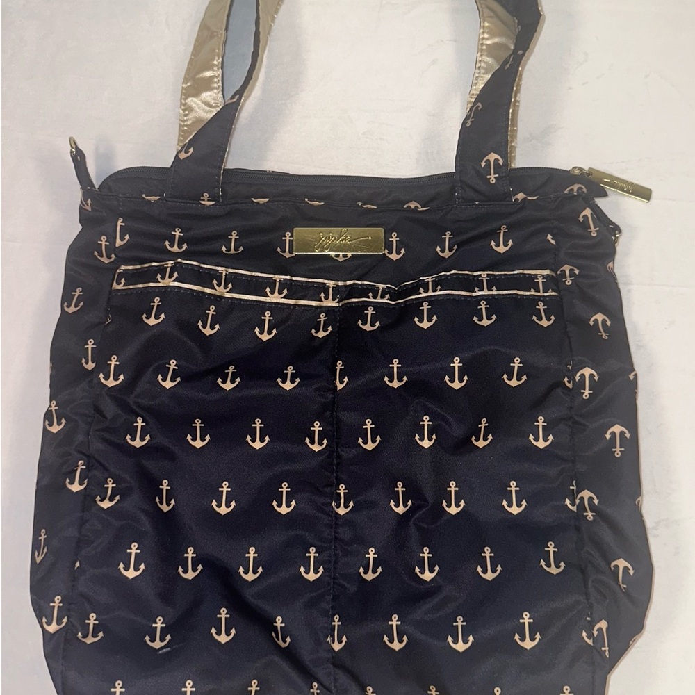 Ju-Ju-Be Navy and Gold Anchor Baby Bag